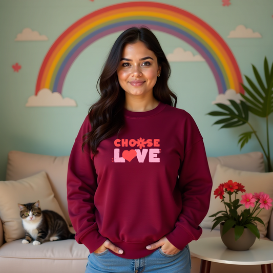 Choose Love Sweatshirt For Women