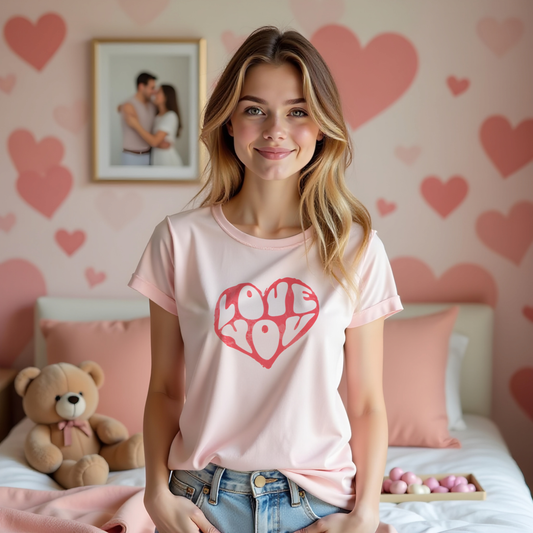 Love You Tshirt For Women